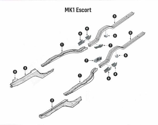 Platines Barre Anti Roulis Ford Escort MK2