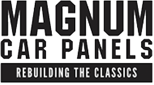 Logo Magnum Panel fabriquant de pièces carrosserie en tôle pour Ford Escort Capri Mustang et autres