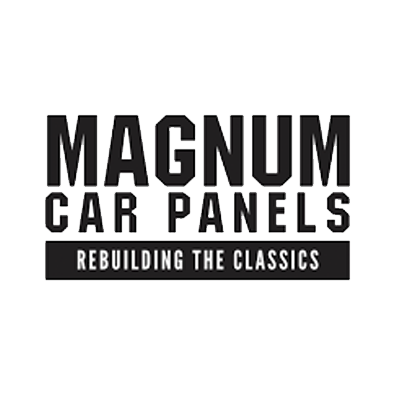 Logo Magnum Panel fabriquant de pièces carrosserie en tôle pour Ford Escort Capri Mustang et autres