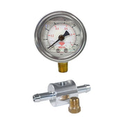 Kit Manomètre pression d'essence 1-8 bar pour injection et raccord 1/8 NPT 8mm