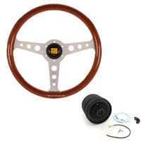 Pack Volant MOMO Indy Heritage Bois & Aluminium brossé & Moyeu Momo pour Porsche 911 Classique