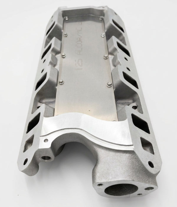 Cast aluminium inlet manifold for Ford Mustang 289 and 302 Small Block V8 engines with four WEBER 48 IDA carburettors.