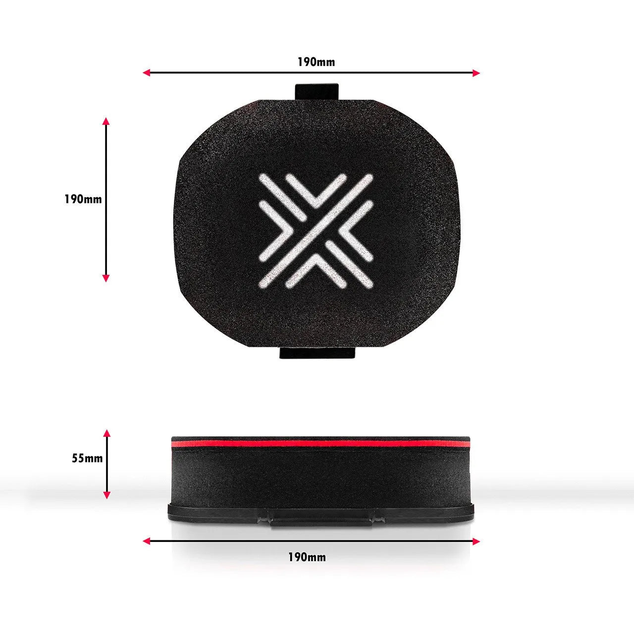 Filtre à air mousse Pipercross PX300 C3002 pour carburateur Weber/Dellorto 55mm x 190mm