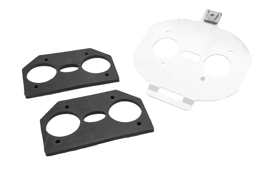 Embase / plaque support alu filtre à air mousse Pipercross series PX300 pour carburateur Weber IDF