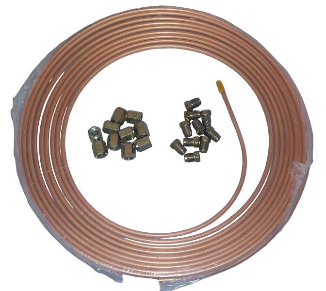 Copper brake pipe Ø 4.76 and fittings