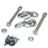 Kit d’attaches capot en aluminium Silver