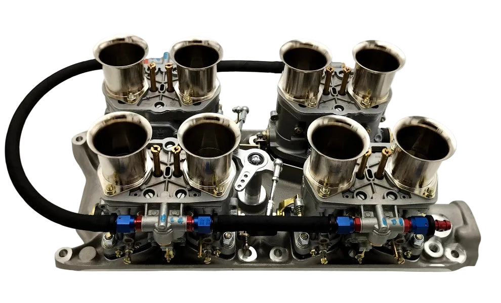 Kit Conversion 4 x Carburateurs WEBER 48 IDF pour Ford V8 289/302 smallblock