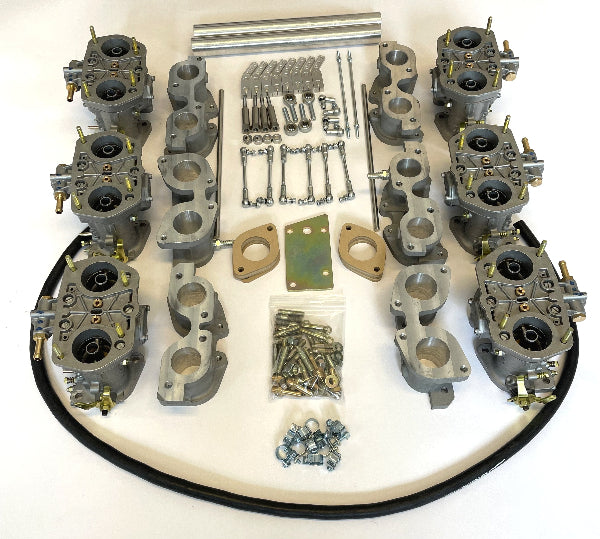 Kit Conversion 6 Carburateurs Weber 40 IDF pour Jaguar V12 5.3 Pre-HE