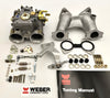 Kit Conversion Carburateur WEBER 45 DCOE Austin Mini Moteur Serie A tringlerie low profile