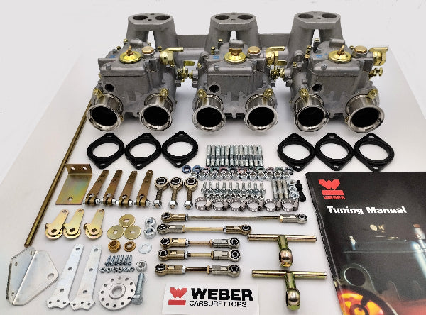 Kit conversion Triple Carburateurs WEBER DCOE Triumph TR6 / 250 (version US 125 BHP)