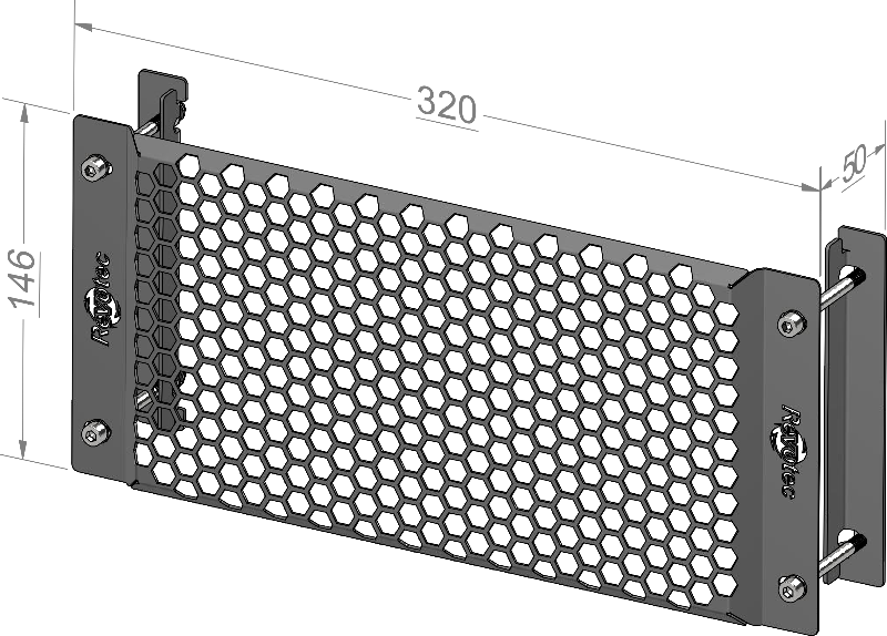 Grille de Protection Radiateur d’Huile Inox Revotec 19 rangées