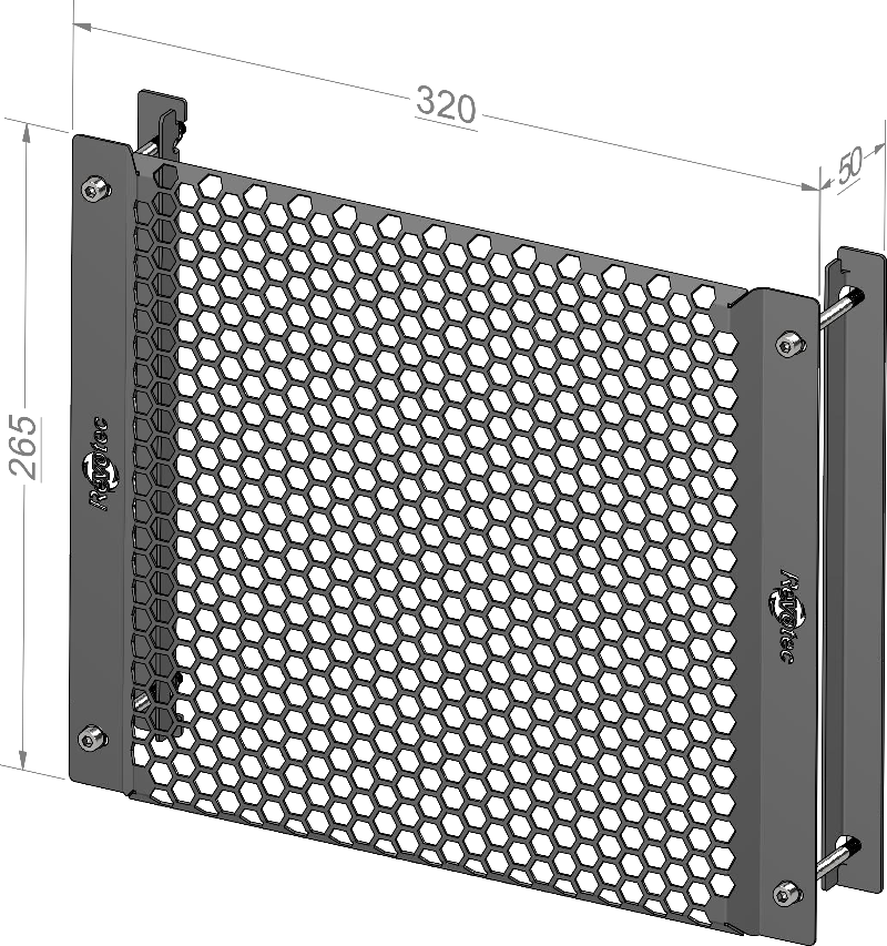 Grille de Protection Radiateur d’Huile Inox Revotec 34 rangées