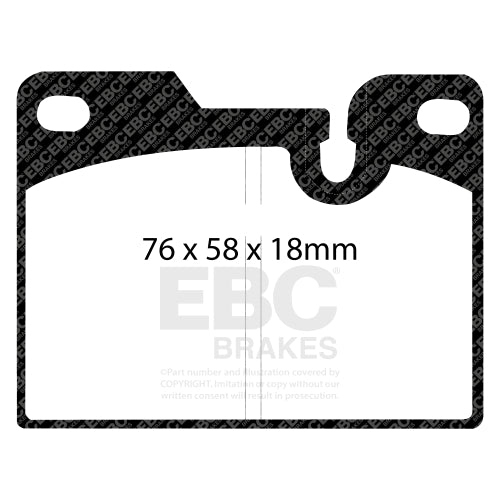 Plaquettes Freins Arrières Porsche 924 928 944 EBC Yellow