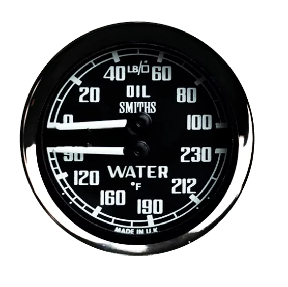 Jauge double température Eau / Pression Huile Smiths Classic MGB