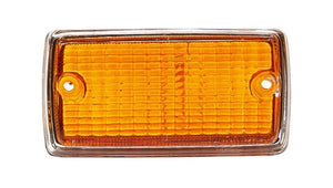 Cabochon clignotant AV Ford Escort MK1 orange avec entourage chrome peint