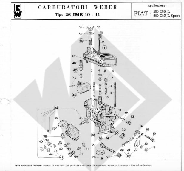 WEBER 26 IMB 10-11 Carburetor Mixture Screw