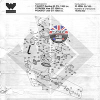 Joint torique gicleur de pompe Carburateur WEBER DARA DGAV TL ICH DFT DMTL ICEV DGAS IDA