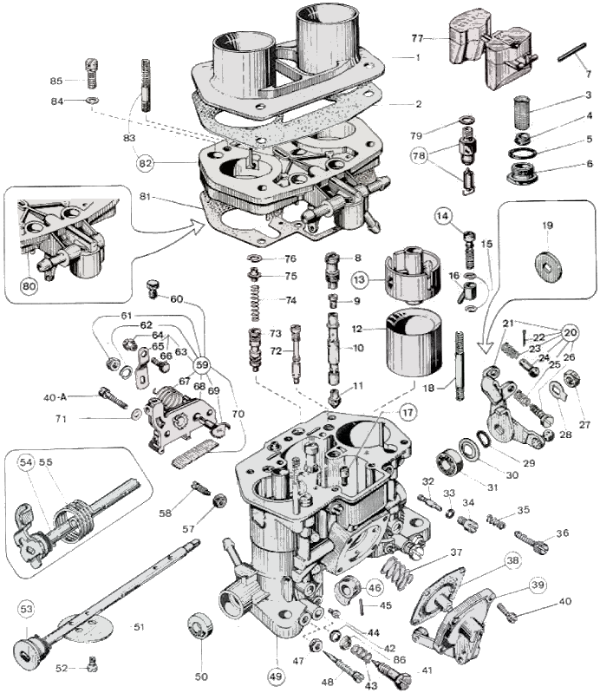 Ressort Membrane pompe de reprise Carburateur WEBER IDF (early) / DFA / DFAV / DFC