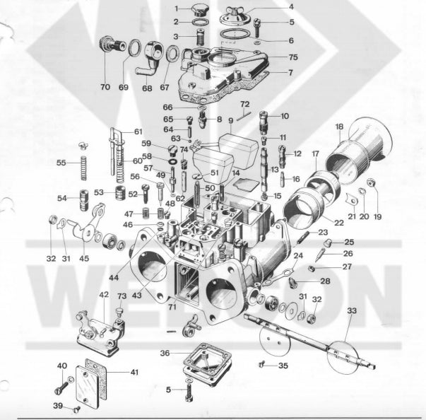 Carburetor Jet Cover Gasket for WEBER DCOE DCO/SP