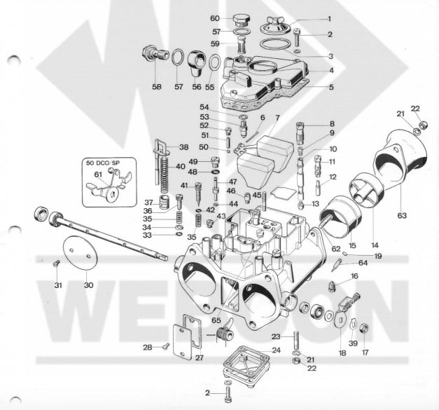 WEBER Carburettor mixture screw IDF (old type), DCO/SP DCOM DCOE