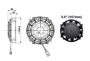 Ventilateur Comex Slimline 6.6" (167mm)