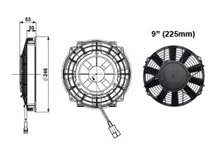 Ventilateur Comex Slimline 9" (225mm)