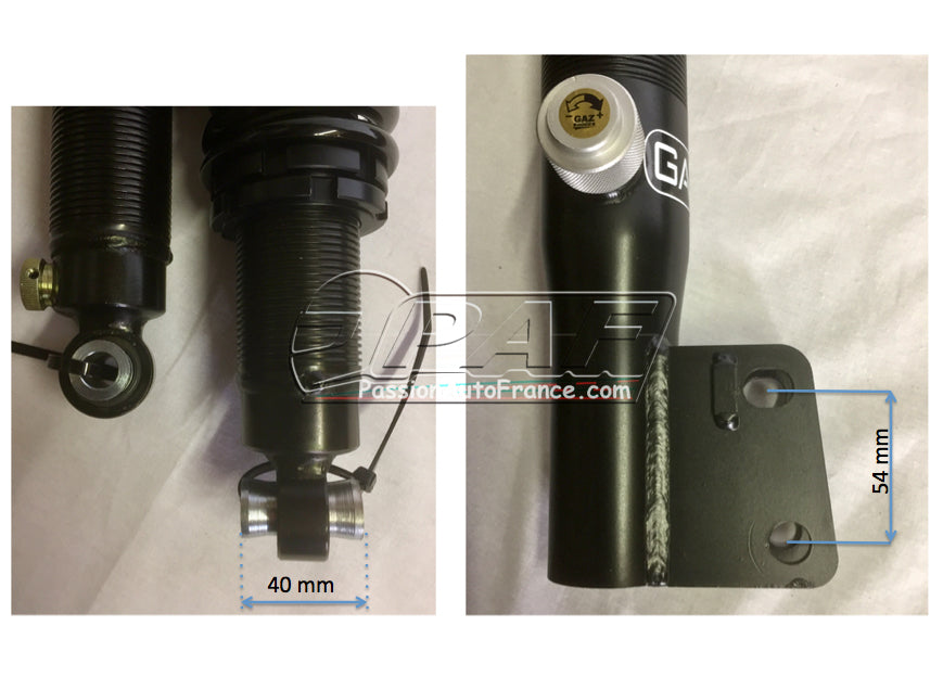 Kit amortisseurs combinÃ©s filetÃ©s rÃ©glables Gaz Gold Renault Clio II RS