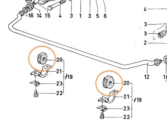 Ford Anti-Roll Bar Bush Front / Rear Chassis