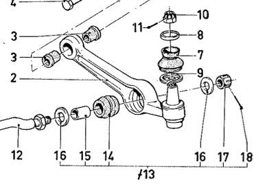 Silent Bloc Bras de Suspension Intérieur Ford