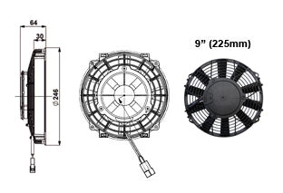 Comex High Power 9" (225mm) fan