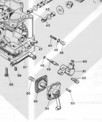 Support vis richesse Carburateur WEBER 32 DRT