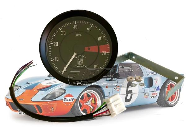 Compte Tours Smiths Classic GT40 100mm avec zone rouge