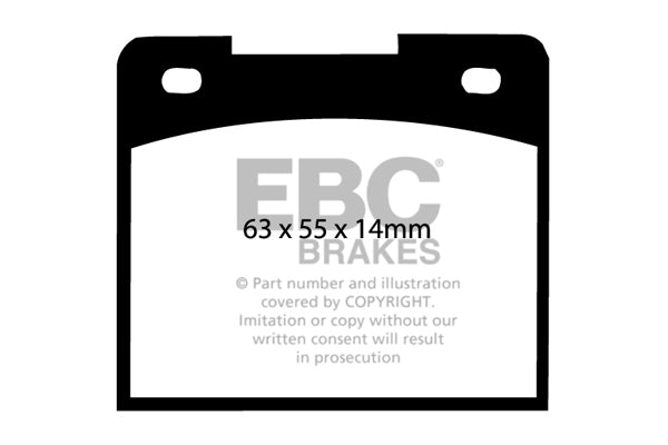 Plaquettes Freins EBC DP2114 Green Caterham Ginetta Lotus Morgan Triumph Ford Volvo