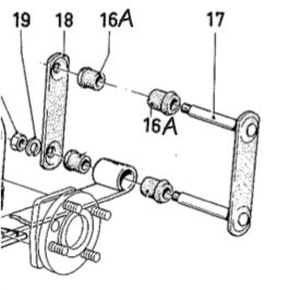 Silent Bloc Jumelles Lames de suspension Arrières Ford Diametre 21mm ext
