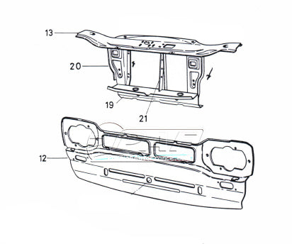 Traverse Supérieure Face Avant Ford Escort MK1 1969-1973