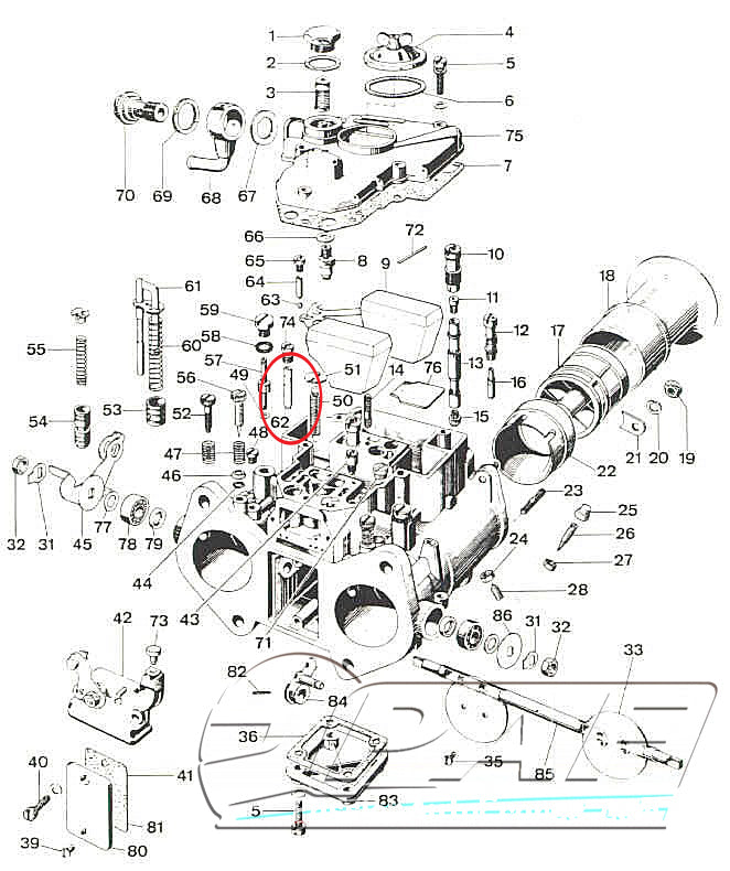 Gicleur Starter Carburateur WEBER DCOE