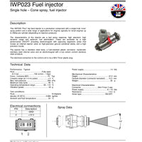 Injecteur Weber / Magneti Marelli IWP023 159cc/m