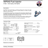 Injecteur Weber / Magneti Marelli IWP043 330cc/m