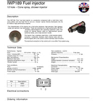 Injecteur Weber / Magneti Marelli IWP189 510cc/m