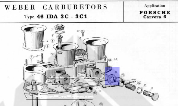 Joint Banjo épais Carburateur WEBER DCOE 138-139, 40 IDA3C, 46 IDA3C