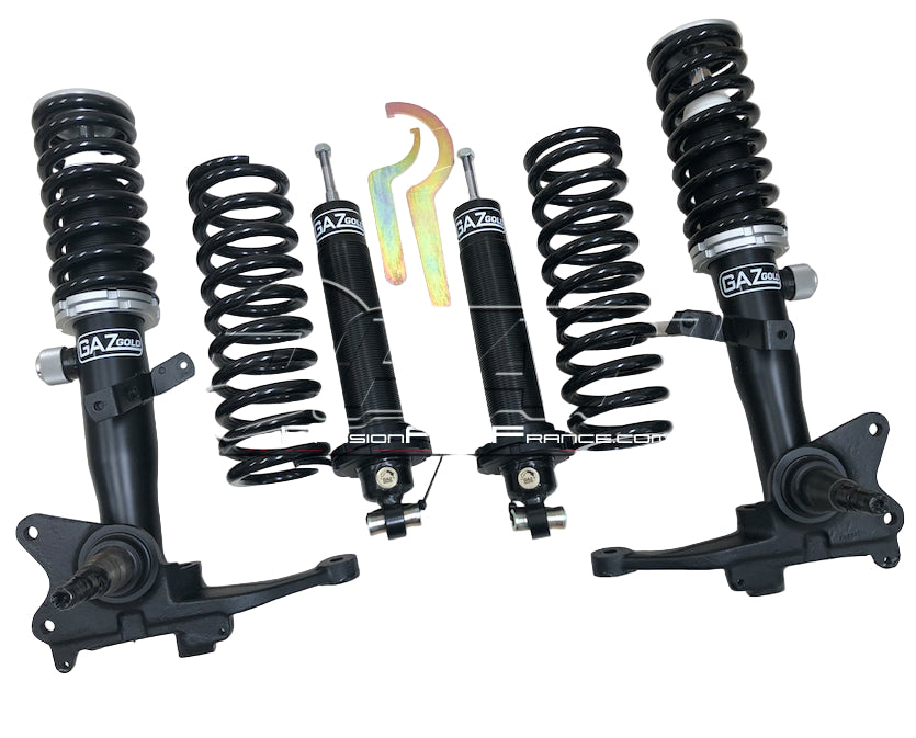 BMW E21 GAZ Shocks GOLD Adjustable Front and Rear Coilover Suspension Kit