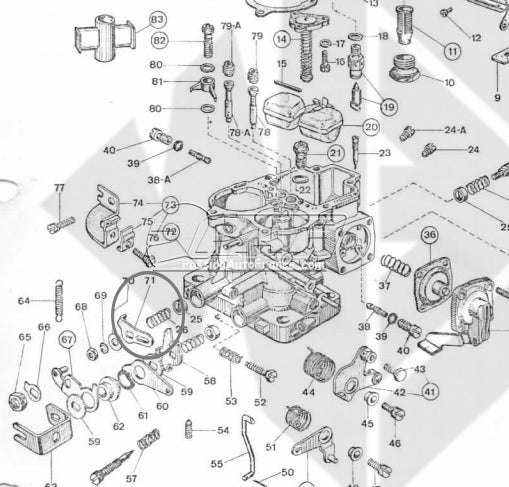Levier Secondaire Carburateur WEBER DGV DGAV