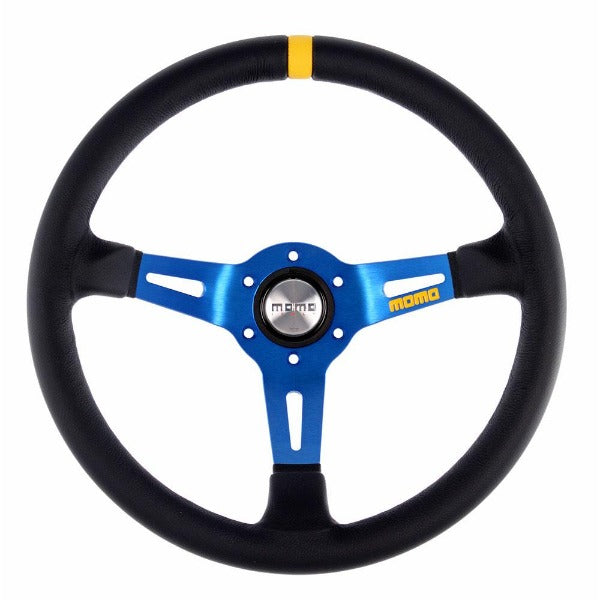 Volant MOMO MOD.08 Cuir Bleu