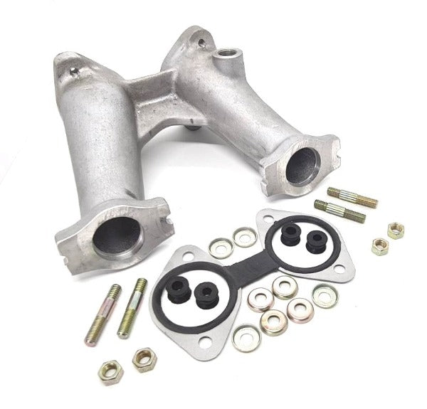 Pipe Admission Aluminium 145mm Austin Mini Moteur Serie A, 1 x Carburateur WEBER DCOE