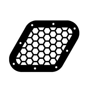 Aluminum grille for hot air exhaust