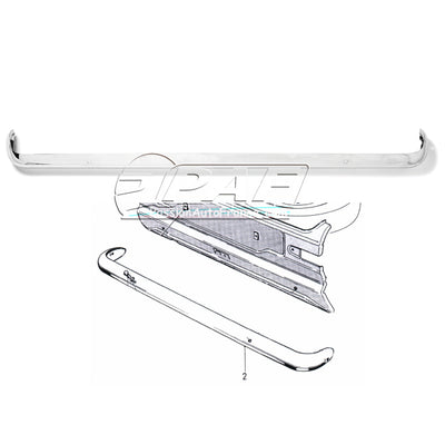 Pare Chocs Arriere Chrome sans dÃ©coupe Ford Escort MK1