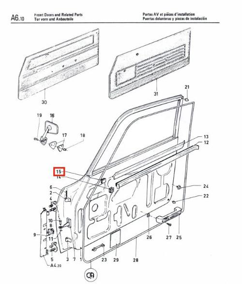 Agrafes fixation Lèche vitre (Externes) Ford Escort MK1 / MK2