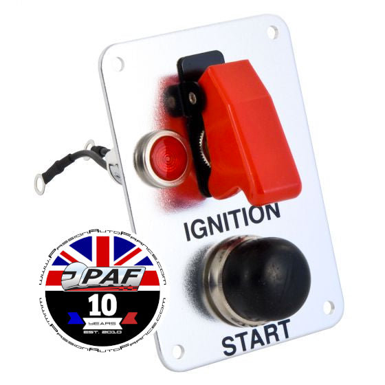 Platine interrupteur Compétition, protection aéro, poussoir démarrage, led avec cablage