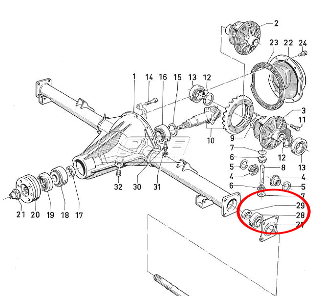 Wheel Shaft Bearing Ford Capri (Pont Atlas) / (Ford Pont Koln)