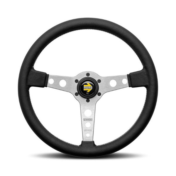Volant MOMO Prototipo Noir / Argent 370mm
